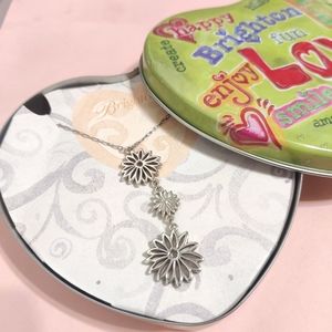 Brighton Enchant Garden Petal Silver Dangle Pendant Necklace